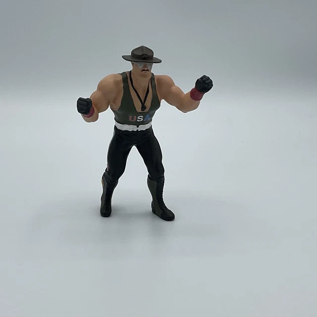 WWF CUSTOM Half-Pint 4" Sgt Slaughter wrestling figure Hasbro LJN Mail-away