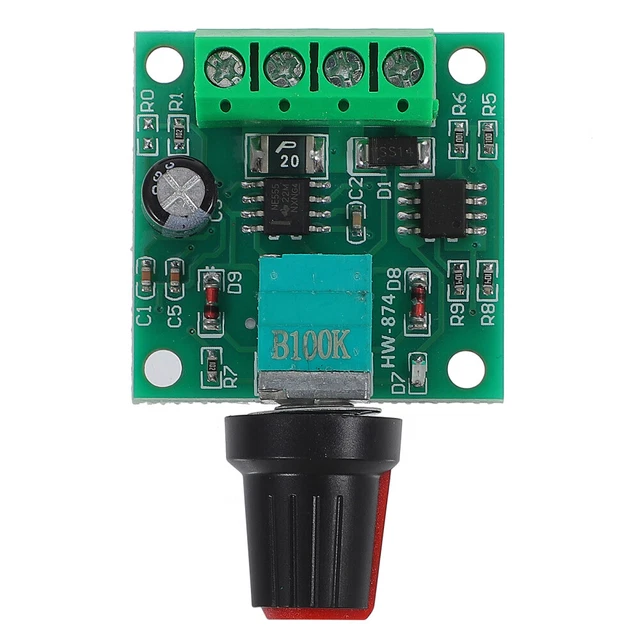 Module Régulateur De Vitesse PWM Pour Moteur DC 1,8V-12V 2A - Contrôle De Vitesse Par Potentiomètre, Protection Fusible 2A - 2