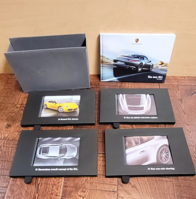 Porsche The New 911 Carrera S Hardcover Promo Book & Photo Slides With Case