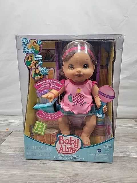 NEW 2011 Baby Alive Wets N Wiggles Girl Doll Moves Laughs Drinks Hasbro 2