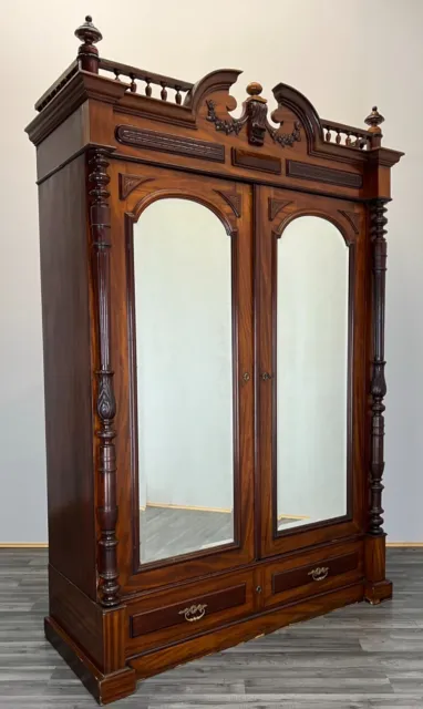 Impressive Antique French Armoire Wardrobe with mirrors (LOT 2605)