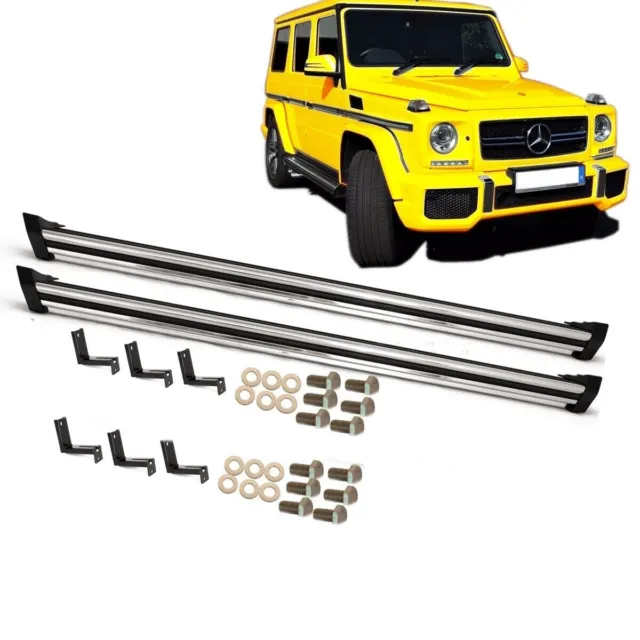 2x Mercedes G Classe W463 Marchepieds Barre D 'em Barquement Seuil Inox 89-15