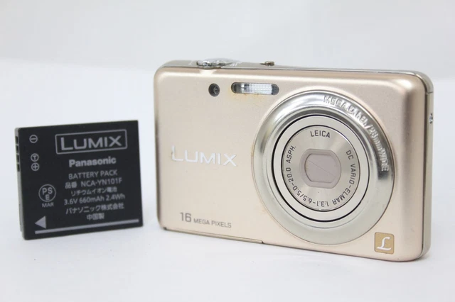 箱付 Panasonic LUMIX DMC-FH7 ゴールド 中古】LUMIX DMC-FH7-N (1610万画素／4倍／SDXC／シャイン