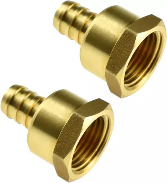 SDTC Tech 2-Pack 1/2 Inch PEX to 1/2 Inch NPT Female Thread Pipe Fitting Lead-Fr