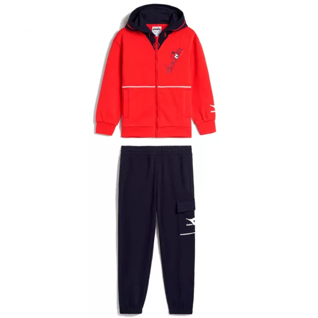 Diadora Hd Tracksuit Tuta Felpa Cotone Primaverile Completo Bambini 102.178254