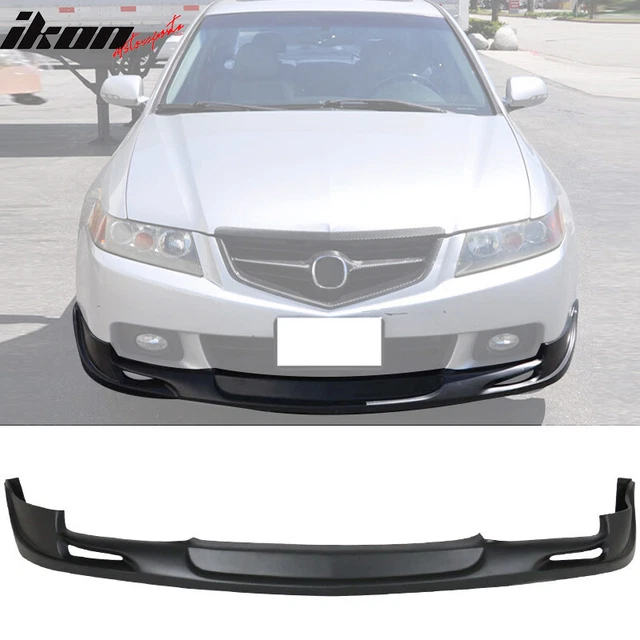 Fits 04-05 Acura TSX Mugen Style Front Bumper Lip Spoiler Unpainted Black PU