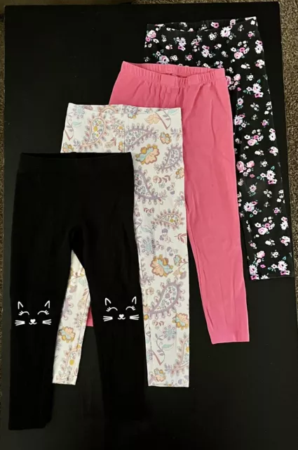FABKIDS GIRLS LEGGINGS Lot Of 4 Size XS 4T; 5T Pre-owned £11.87