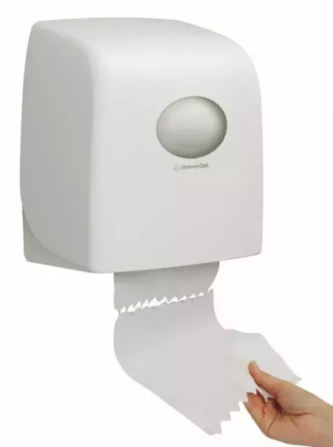 Aquarius Scott Max Rolled Hand Towel Dispenser White Kimberly Clark 6989 010 E5K