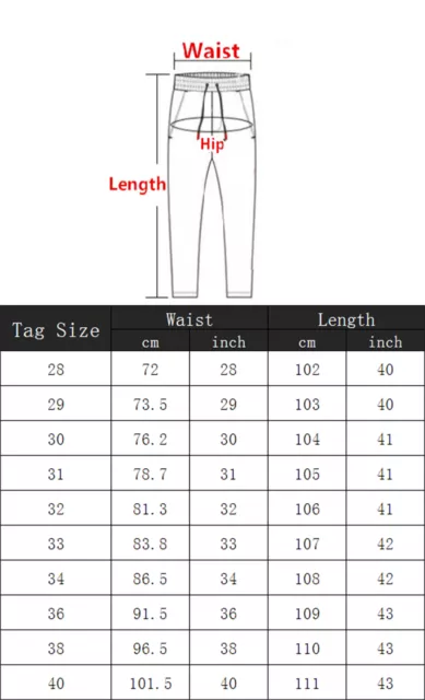 Mens Jeans  Skinny Denim Pants Casual Stretch Slim Fit Solid Trousers 2
