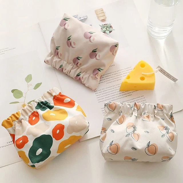 Visxcnu 2 Pz Cerniera Borsa per Il Cambio Fiore Tela Pratica Portachiavi Portafoglio Astuccio da Toilette Organizzatore