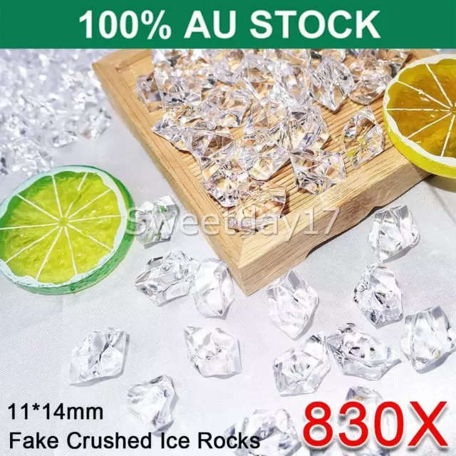 830X Clear Fake Crushed Ice Rocks Ice Cubes Acrylic Vase Fillers Ice Cube Decor