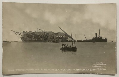 RIVA TRIGOSO VARO DELLA NAVE PRINCIPESSA JOLANDA CARTOLINA …LA SOMMERSIONE 