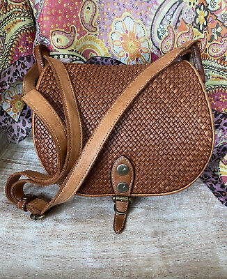 Frank Exe Italy Genuine Leather Crossbody Saddle Bag * 10x8 Buttery Soft
