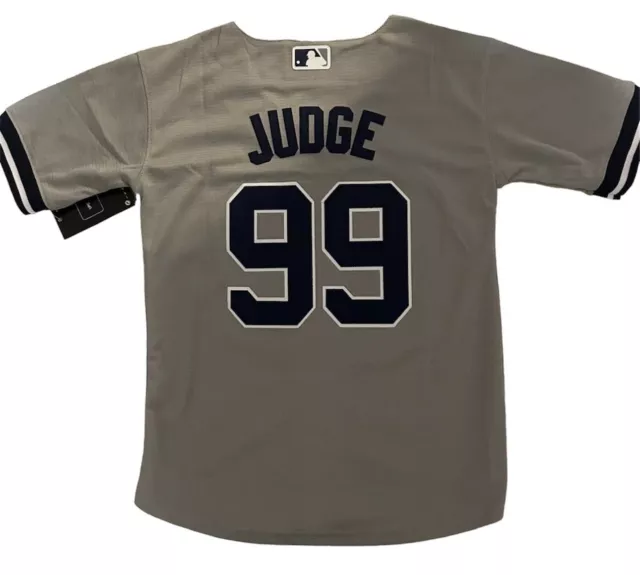 Aaron Judge New York Yankees Grey Nike Youth Cool Base Jersey - Fully Stitched