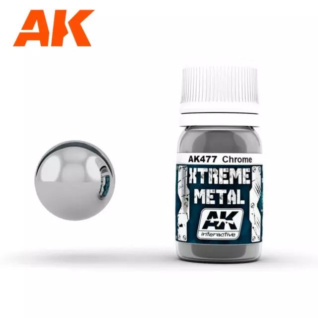 AK477 PEINTURE EXTREME METAL CHROME - 35ml - AK477