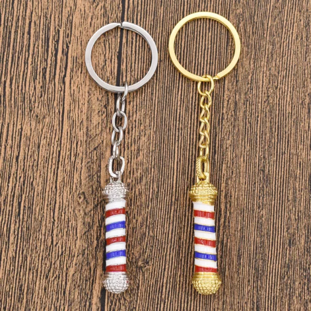 Unisex Fashion Metal Barber Lamp Keyring Keychain Key Chain Ring Keyfob Gifts