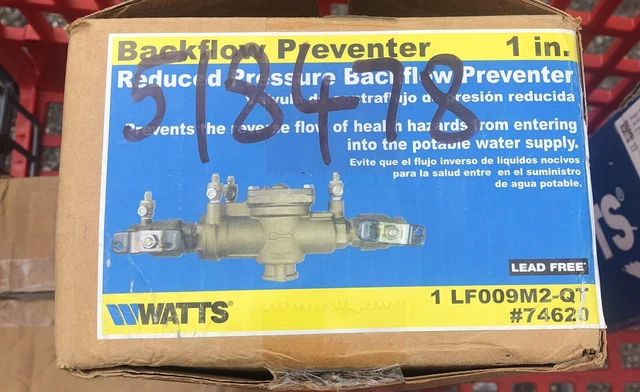 Watts 1 in Reduced Pressure Zone Assembly 009M2-QT Backflow Prevention