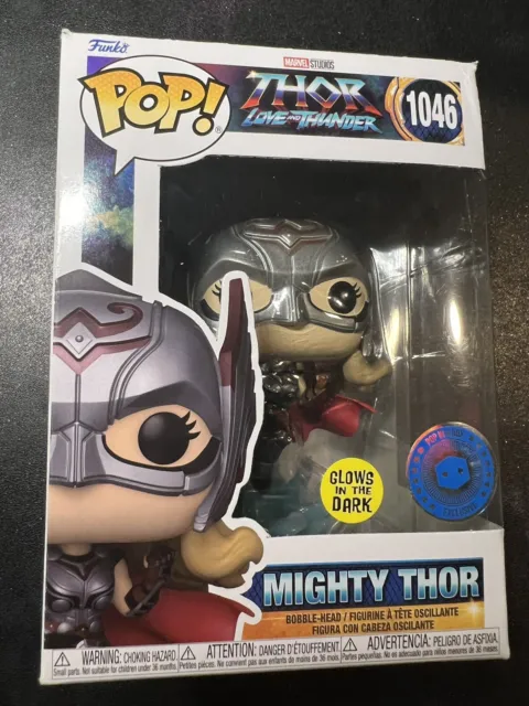 MIGHTY THOR Jane Foster 1046 Funko Pop - Marvel GITD Pop In A Box Exclusive