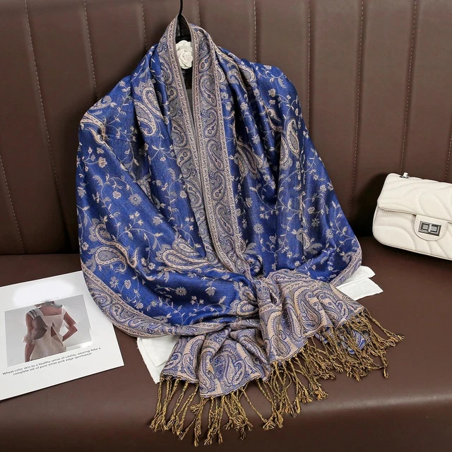 Châle Pashmina Mexicain Style Frida Kahlo - Écharpe Viscose Multicolore Bohème
