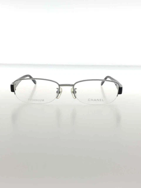 CHANEL #245 Sunglasses Plastic black clear Women's