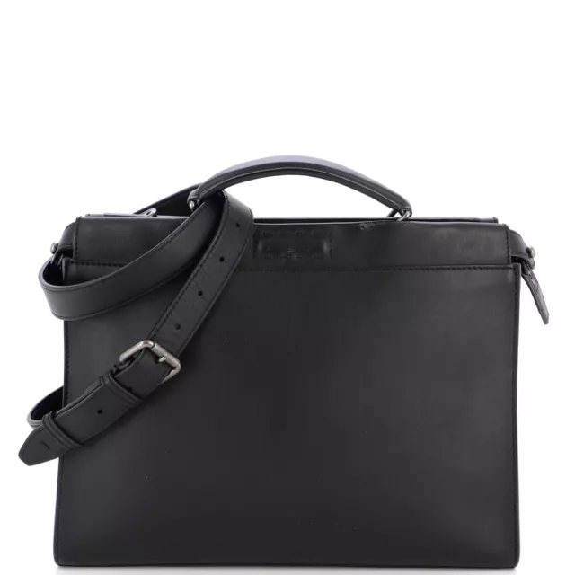 Fendi Peekaboo Iconic Fit Bag Leather Regular Black