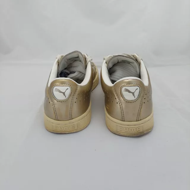 Women Puma Basket Classic Citi Low Top Metallic  Gold Size 9 Shoes 3