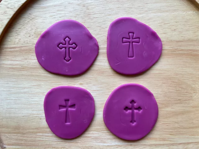 Cross Stamp Fondant Cake Letter Cookies Biscuit Embosser Mold Cutter Sugar Dough