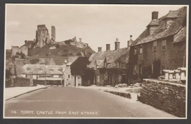 Postcard Corfe Castle nr Poole Dorset early view From East Street RP
