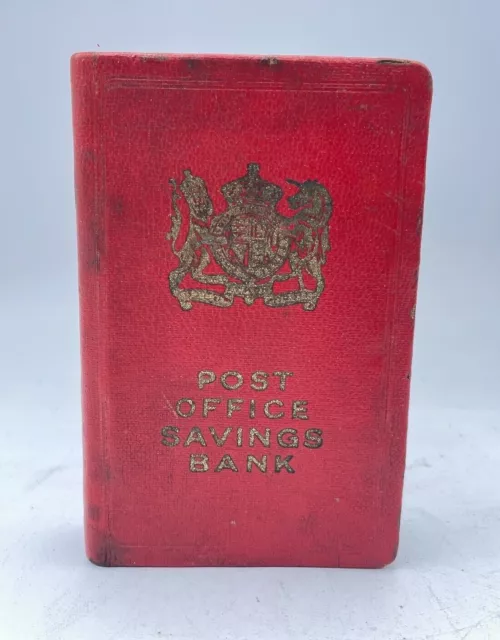 Post Office Savings Bank Money box Book design No Key Vintage Rare