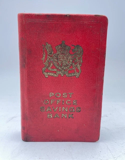 POST OFFICE SAVINGS Bank Money box Book design No Key Vintage Rare £17.
