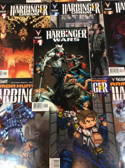 HARBINGER WARS #1-4 OMEGAS 1-3 ARMOR HUNTERS 1-3 10 ISSUE VALIANT Comic Book LOT