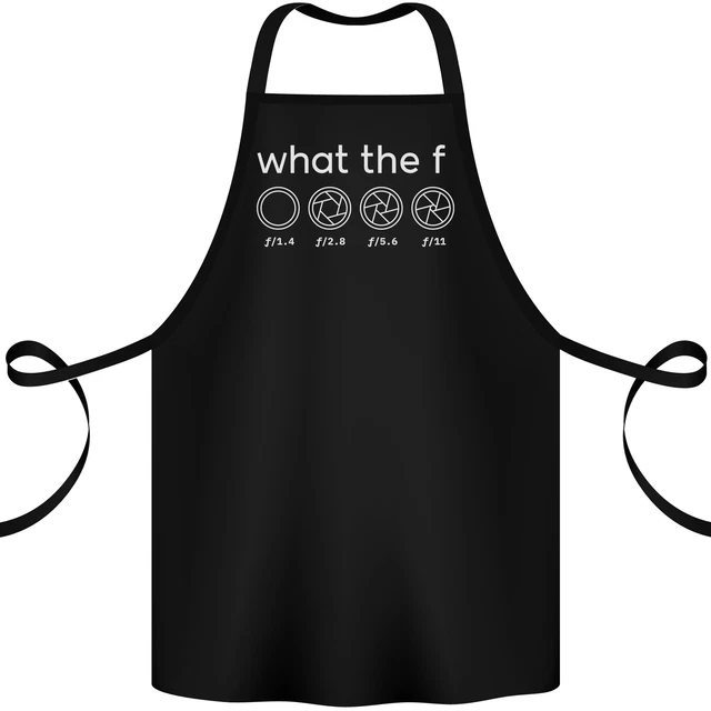 Funny Photographer F Stop Camera Photography Cotton Apron 100% Organic