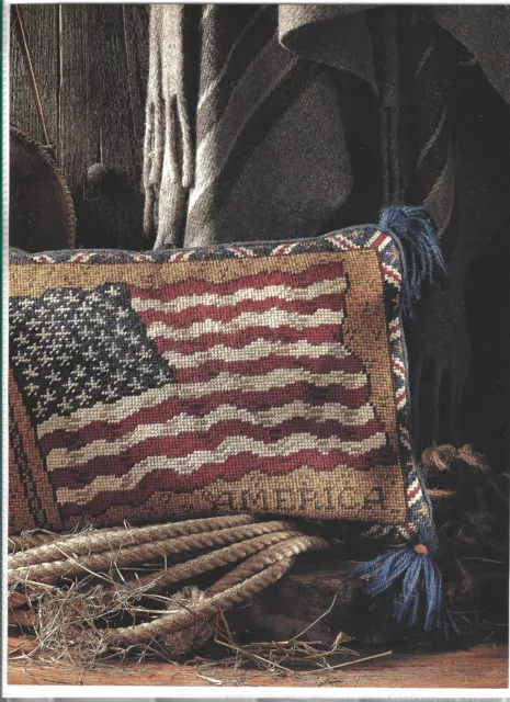 America US Flag Candace Bahouth Needlepoint Chart Ehrman Designer