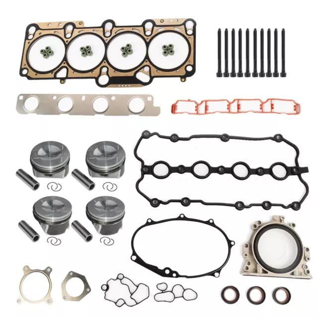 Engine Rebuild Kit Pistons Gaskets Seals For Audi A4 VW Jetta 2.0 TFSI BWA BPY