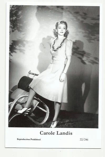(Bx18) Carole Landis Photo Card (22/246) Filmstar  Pin Up Glamour Girl