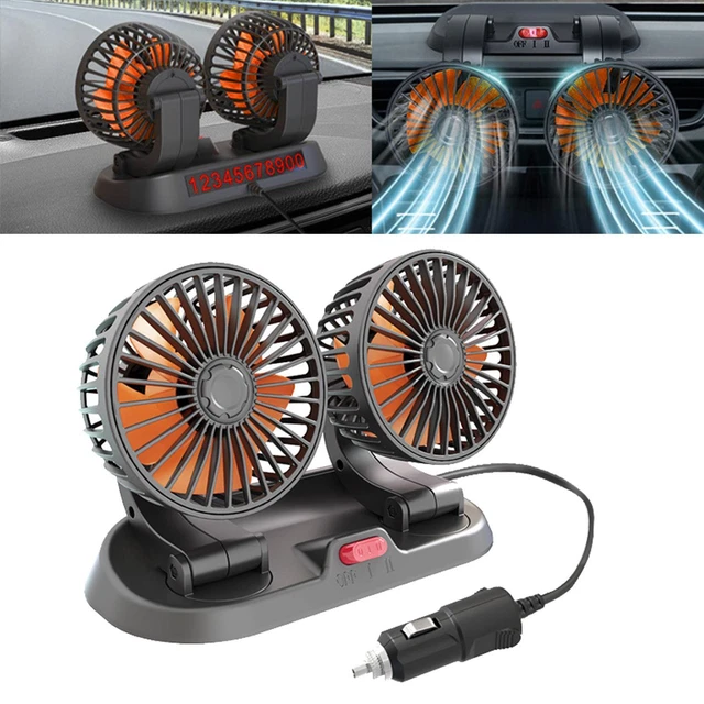 Ventilateur De Voiture à Double Tête Circulateur D'air Silencieux Cinq