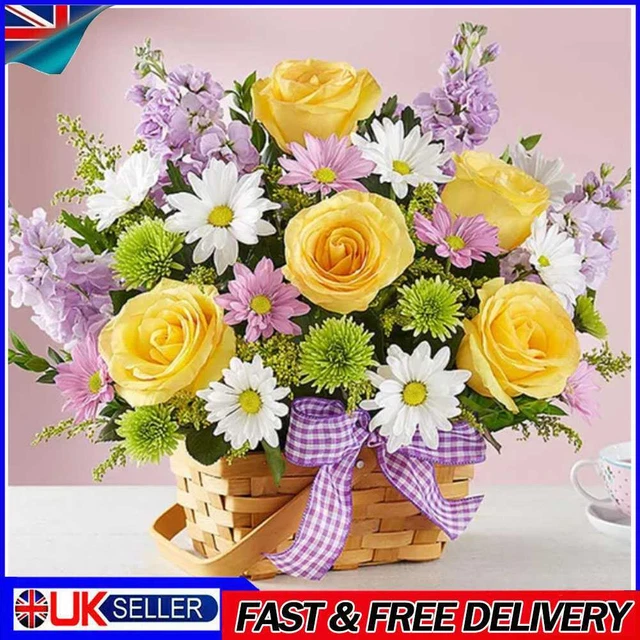 5D DIY Full Drill Diamond Painting Flowers Cross Stitch Mosaic Kits (hg363) UK