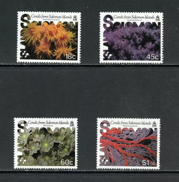 R1831 Solomon Islands 1987 ocean marine corals 4v. MNH