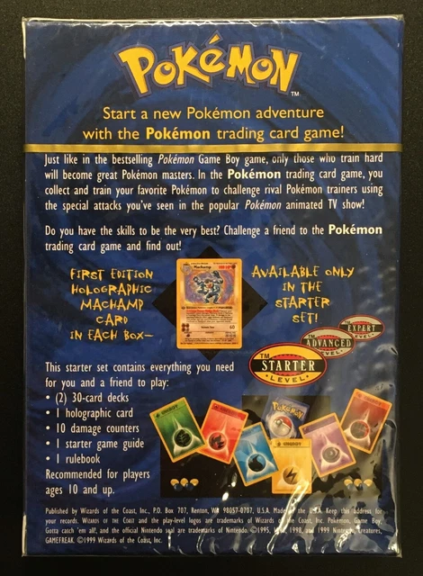 POKEMON BASE SET Starter Deck GOLD STRIP Shadowless 1st Edition 1 ...