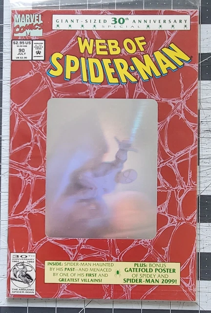 Web of Spider-Man #90 (Marvel, July 1992) Hologram Cover Sealed In Polybag NM