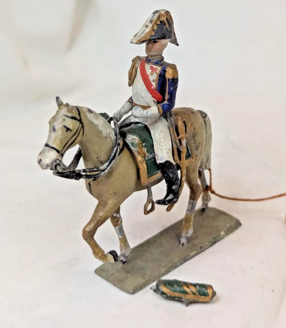 Figurine Lucotte Ancienne – Chef Militaire à Cheval – Époque Napoléonienne – Cavalerie