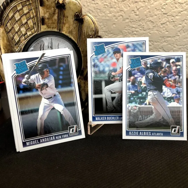2018 Donruss baseball rookies classées lot complet 31-50 20 cartes Beuhler Albies