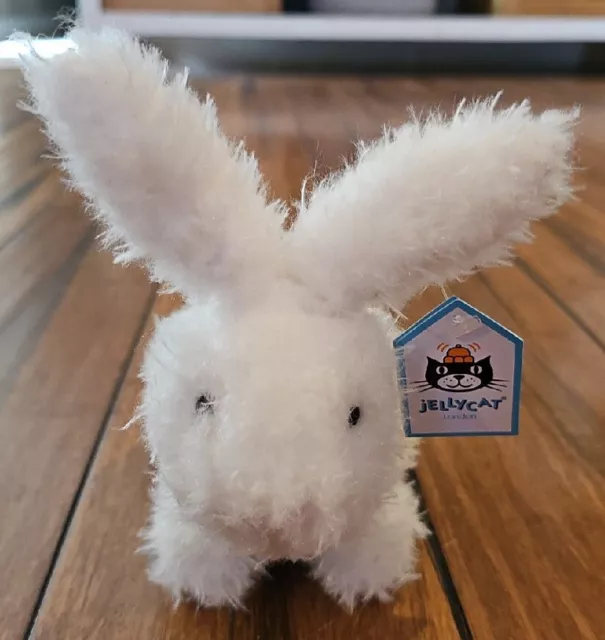Jellycat Cream Hoppity Bunny Plush 7" Cream White Rabbit Brand New With Tags