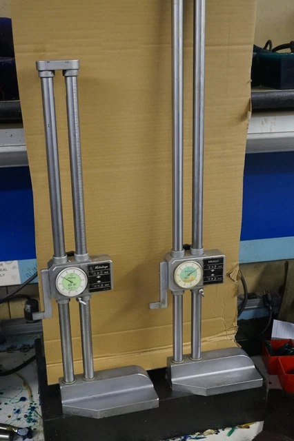 Mitutoyo 192-114 Dual Beam 24" Dial Height Gage with Counter & 192-112 18" Gage Mitutoyo 192-114 Dual Beam 24" Dial Height Gage with Counter & 192-112 18" Gage