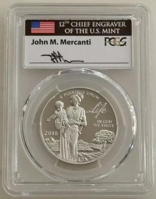 2018-W $100 Platinum Eagle Pcgs Pr70 Dcam First Day Of Issue Mercanti