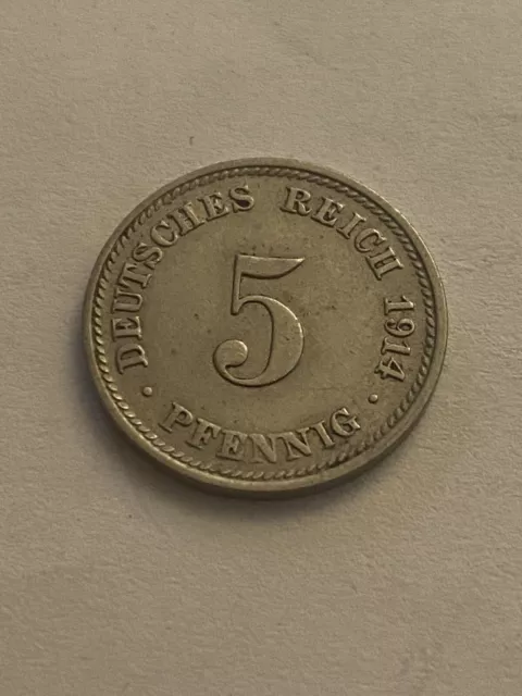 5 Pfennig / Deutsches Reich / 1914  / D / Deutsches Kaiserreich