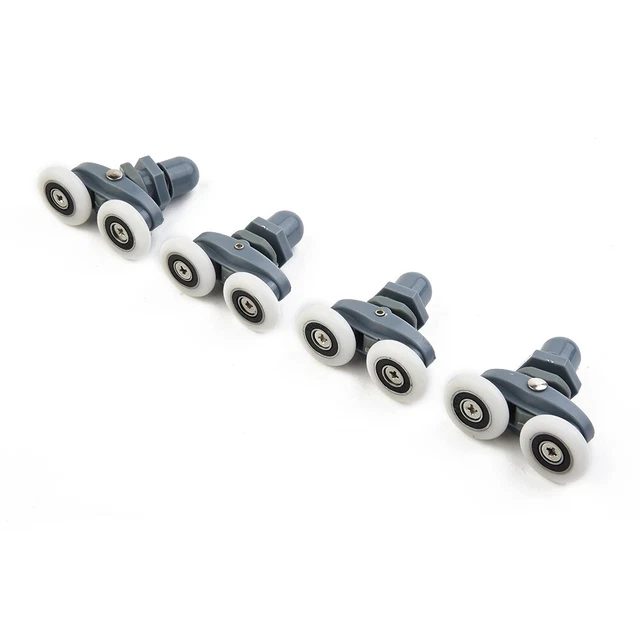 4x Separador de ducha Ruedas de puerta corredera Ruedas 19/23/25/27mm Diámetro