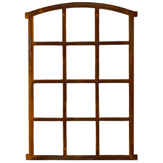 Ventana de hierro ventana estable ventana de granero 94cm óxido estilo antiguo