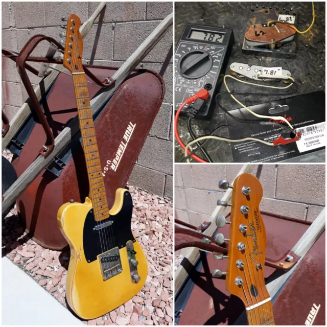 62 TRIBUTE TELE NITRO BUTTER RELIC BODY FENDER LIC NECK, 62 AVRI PUs