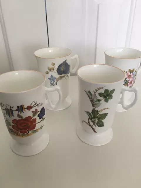 Royal Stuart Tara Hall Fine Bone China Porcelain Mugs Set of 4